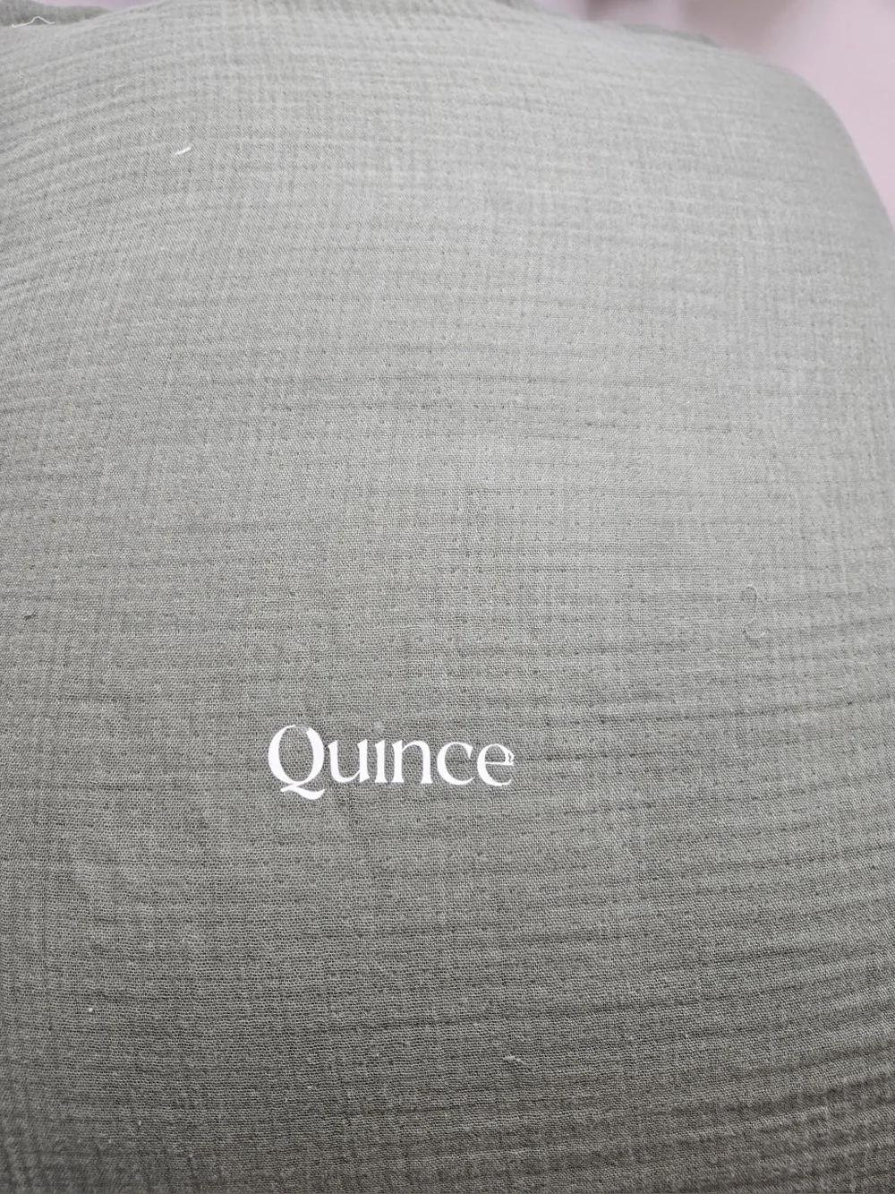 QUINCE Organic Cotton Gauze Box Quilt Set King/Cal King Olive 0907